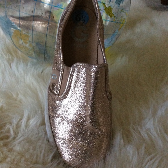 G by Guess Glitter Gold Slip on Sneaker 6.5 - Picture 4 of 5
